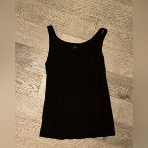 Ann Taylor LOFT 100% Cotton Black Tank Top Size L